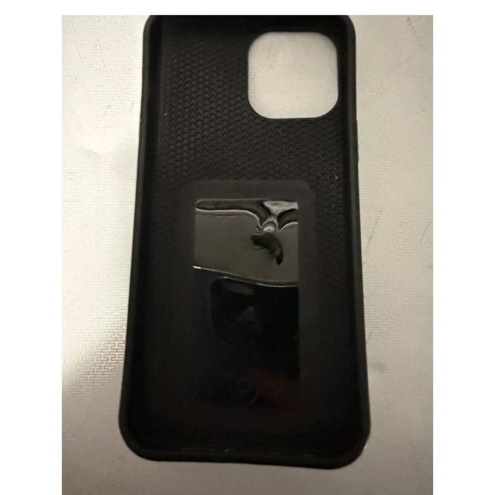 Black Leopard Print Phone‎ Case with Finger Loop Grip iPhone 13 Pro Max Cover